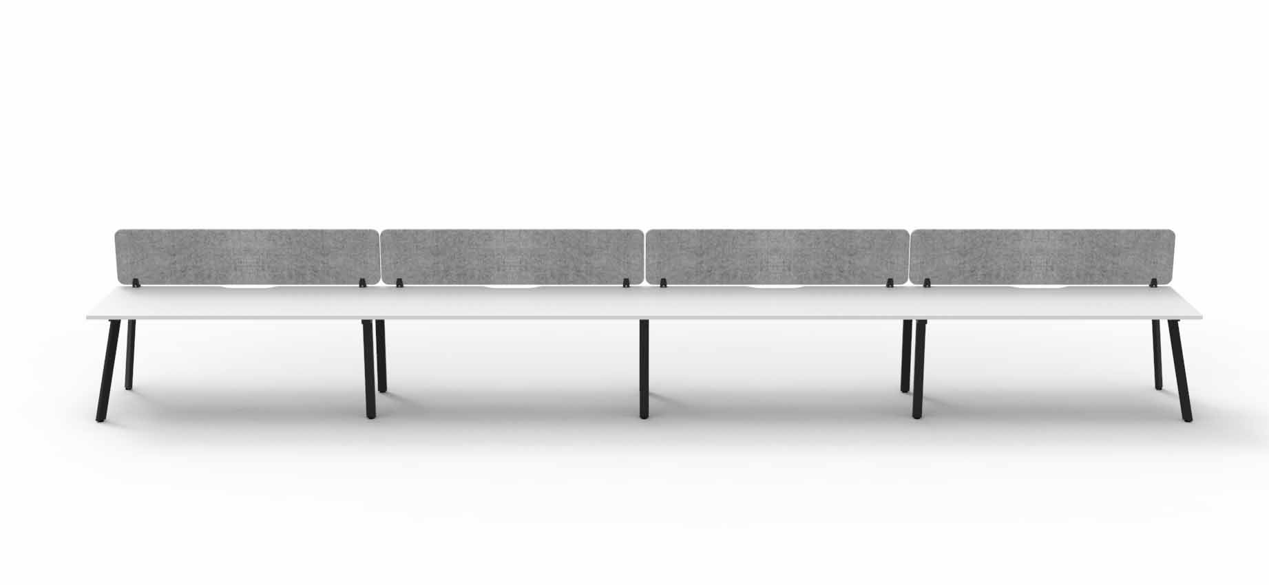 Eternity 4 Person Single Sided Workstation - with Eco Screen